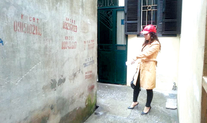 Hiện trường vụ xâm hại cháu N. ở Hoàng Mai. Ảnh: Xuân Ân.