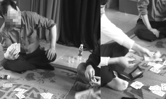 Ảnh chơi bài ăn tiền cắt từ video clip.