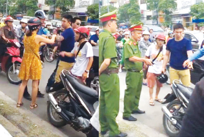 Thanh niên người nước ngoài bị đánh sau va chạm giao thông.