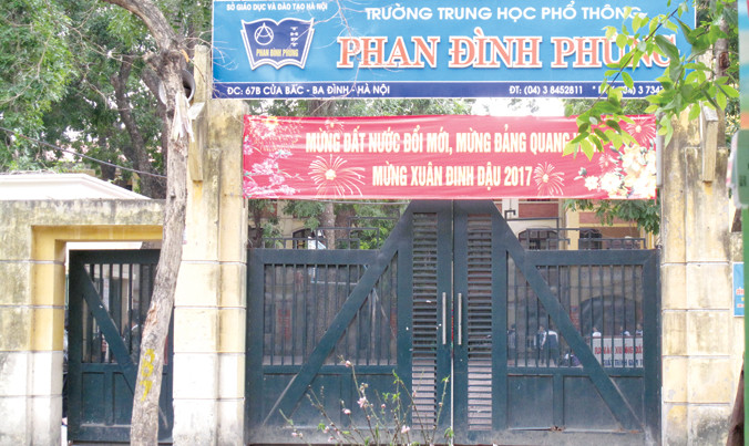 Trường THPT Phan Đình Phùng, Hà Nội. Ảnh: P.V.