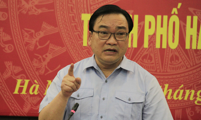 Bí thư Thành ủy Hà Nội Hoàng Trung Hải. Ảnh: Trường Phong.