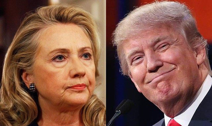 Ông Trump và bà Hillary.