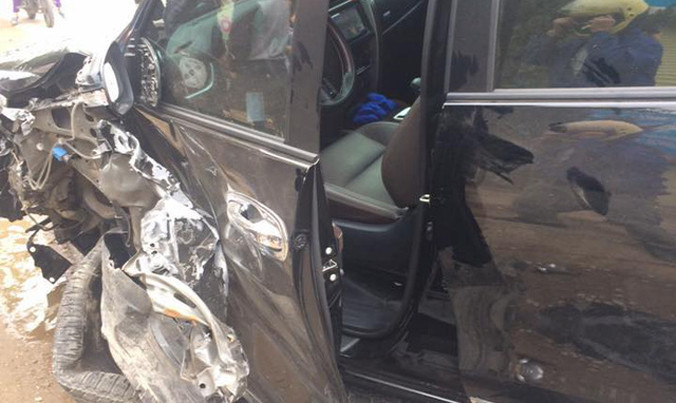 Chiếc Fortuner 2017 không bung túi khí sau vụ va chạm cực mạnh ở Đại Từ, Thái Nguyên cuối tháng 3 vừa qua.