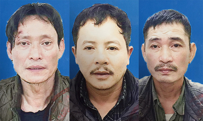 Ba đối tượng tại cơ quan điều tra.