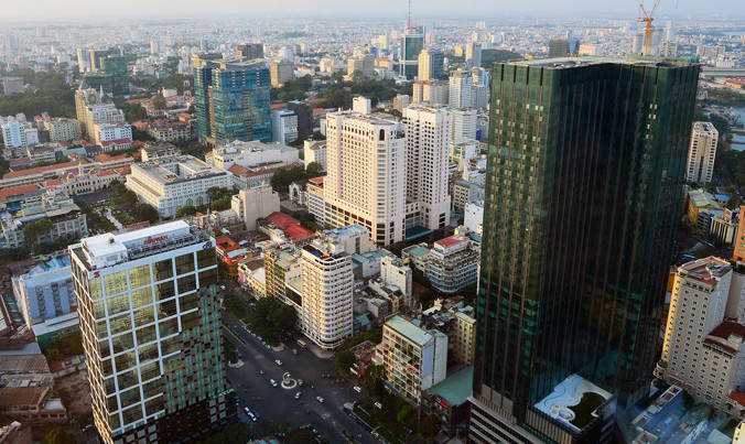 TPHCM nhìn từ trên cao. Ảnh: Hồng Vĩnh.