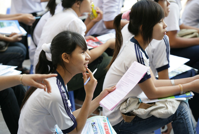 Sinh viên đại học Sư phạm. Ảnh: Hồng Vĩnh.