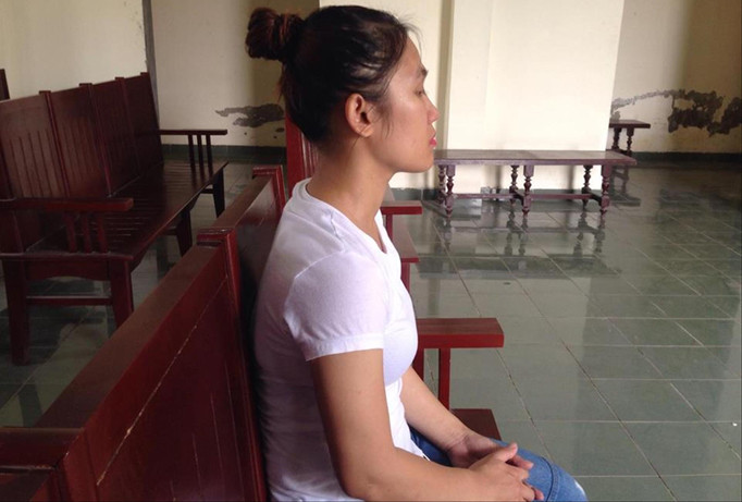 Bị cáo Trang tại tòa.