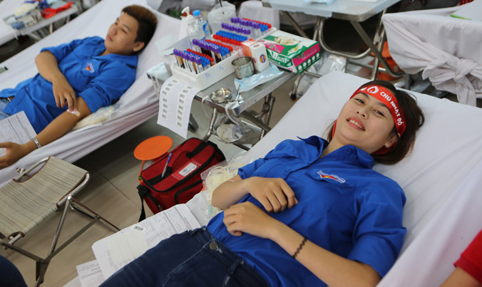 Hành trình Đỏ 2017 dự kiến tiếp nhận khoảng 45.000 đơn vị máu​. Ảnh: Như Ý.