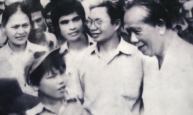 Tổng Bí thư Lê Duẩn trong một lần về thăm quê.