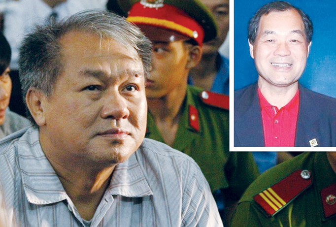 Ông Phạm Công Danh (ảnh lớn) từng phải hầu toà trong khi ông Trầm Bê vừa bị bắt. Ảnh: Tân Châu.