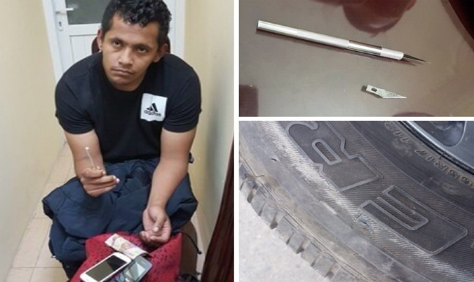 Fabian và con dao thửa có thể tháo lắp.