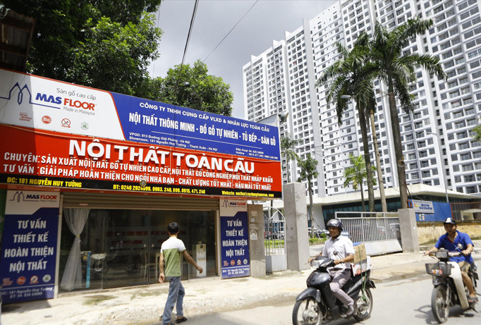 Khu đất “vàng” 181 Nguyễn Huy Tưởng (quận Thanh Xuân) đang được cho thuê sai mục đích. Ảnh: Như Ý.