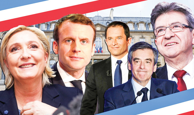 Các ứng viên chính trong cuộc chạy đua vào Điện Élysée. Ảnh: Getty Images.