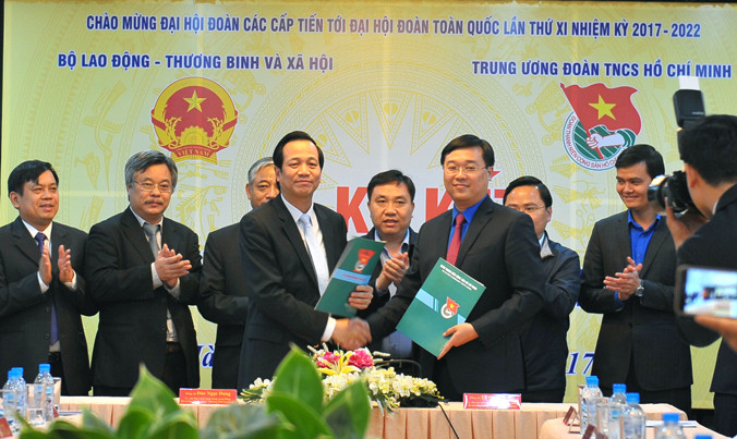 Lễ ký kết chương trình phối hợp giữa T.Ư Đoàn và Bộ LĐ-TB&XH.