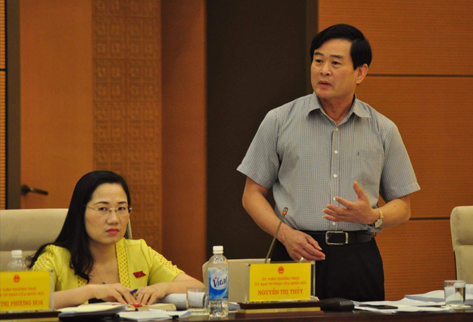 Viện trưởng Viện Nghiên cứu Lập pháp Nguyễn Đình Quyền phát biểu.