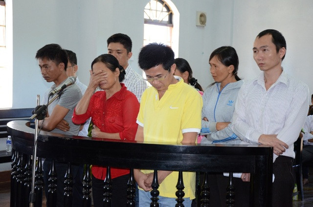 Các bị cáo tại phiên tòa