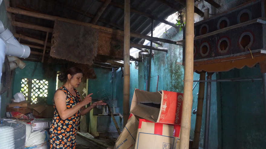 Nhà xuống cấp trong vùng quy hoạch Khu di tích lịch sử Quốc gia đặc biệt Lam Kinh Ảnh: H.L