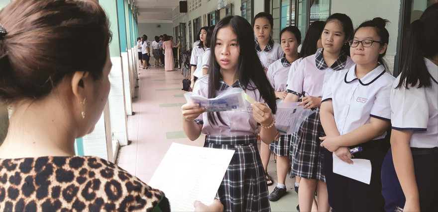 Thí sinh dự thi vào lớp 10 tại TPHCM năm 2019