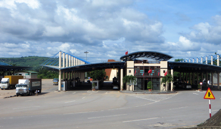 Cửa khẩu Quốc tế Lao Bảo vắng vẻ Ảnh: H.T 