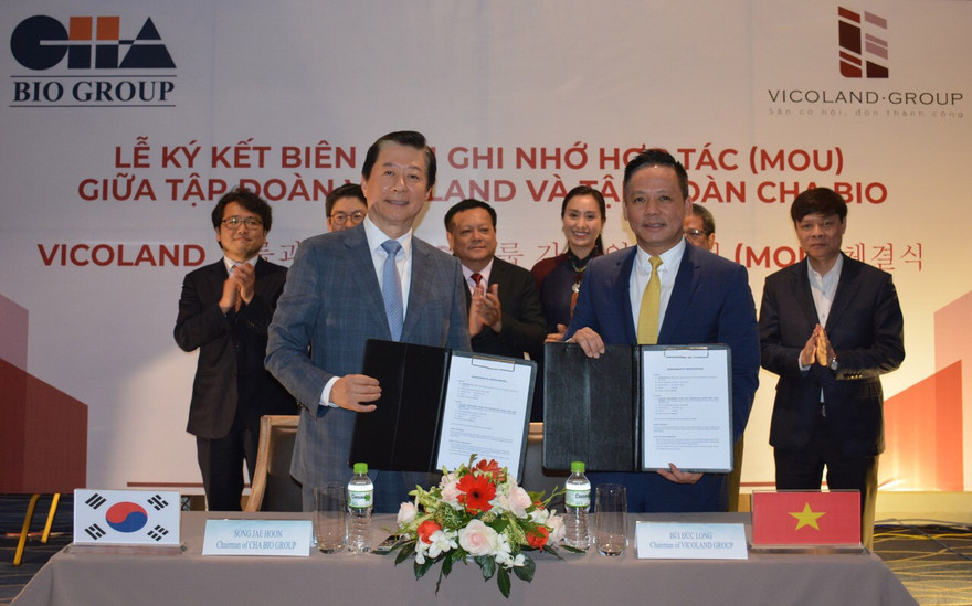 Lễ ký kết Biên bản ghi nhớ hợp tác giữa Tập đoàn Vicoland và Tập đoàn Cha Bio 
