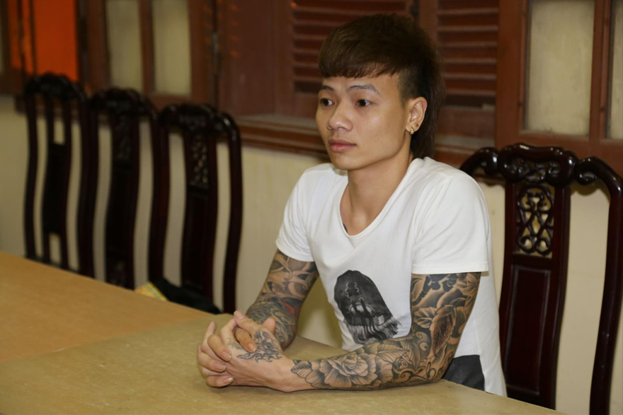 Ngô Bá Khá tại cơ quan công an 