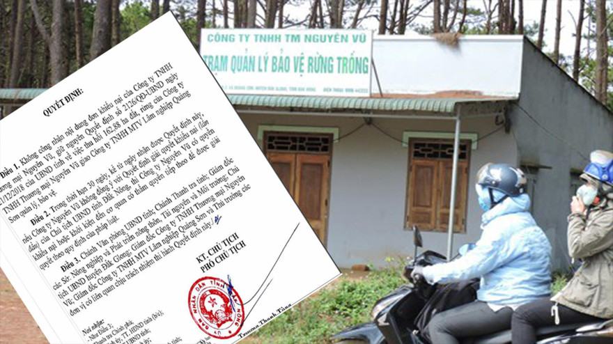 UBND tỉnh Đắk Nông bác đơn khiếu nại của Cty Nguyên Vũ