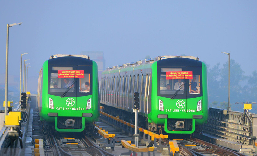 Tuyến đường sắt Cát Linh - Hà Ðông chưa rõ ngày nào đi vào hoạt động chính thức. Ảnh: Hồng Vĩnh