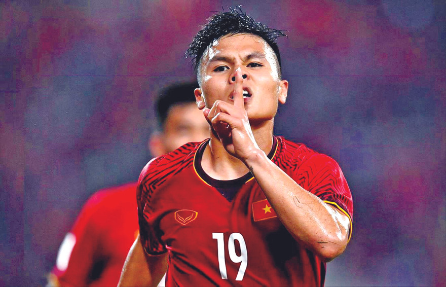 Quang Hải gần như không có đối thủ trong cuộc đua tới danh hiệu Cầu thủ xuất sắc nhất Ðông Nam Á. Ảnh: VSI