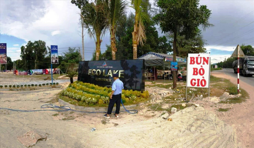 Dự án “chui” Eco Lake được quảng cáo thuộc chủ đầu tư Công ty Ðất Xanh Bắc Miền Trung