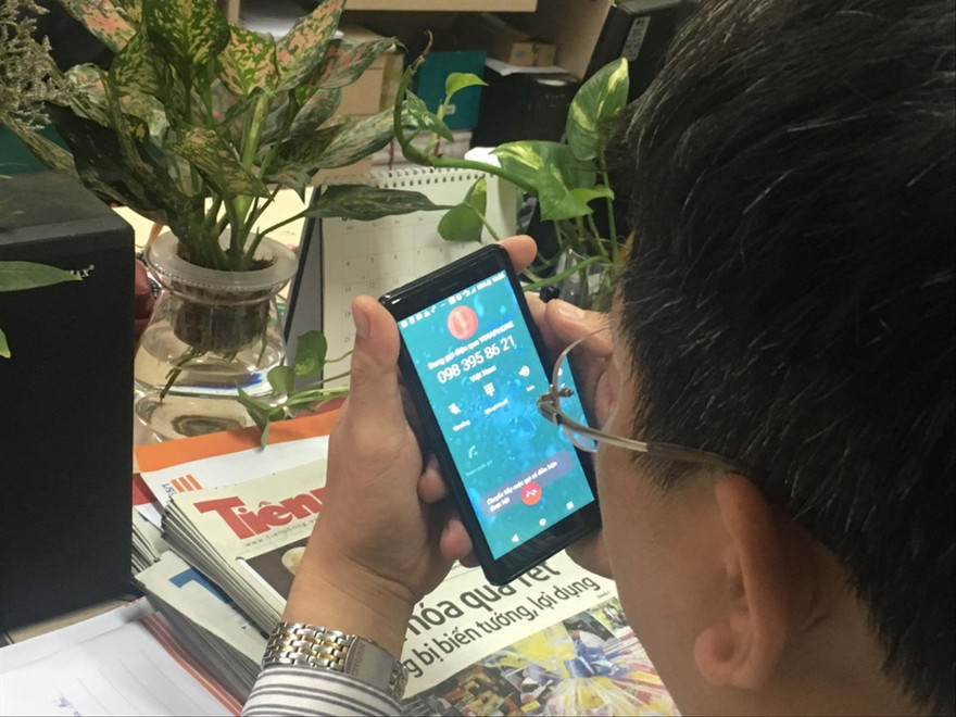 Một thuê bao thường xuyên gọi quảng cáo tự động, khi PV liên lạc lại không thể liên lạc được. Ảnh: Trần Chanh 