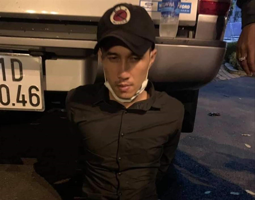 Nghi phạm Trương Tín khi bị bắt. Ảnh: CA 