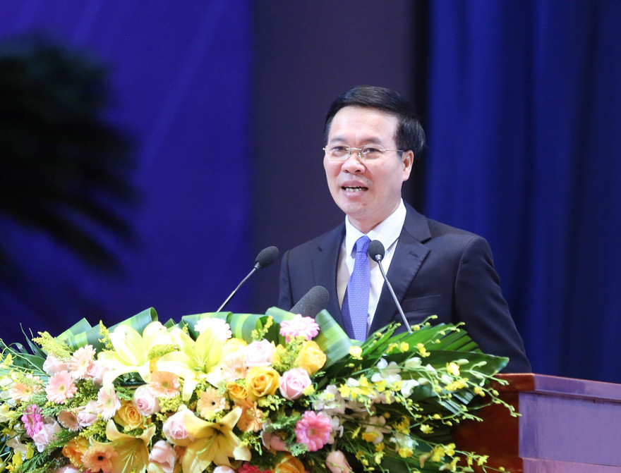 Ông Võ Văn Thưởng, Trưởng ban Tuyên giáo T.Ư thông tin với ÐH Hội LHTN Việt Nam chiều 10/12. Ảnh: Như Ý 