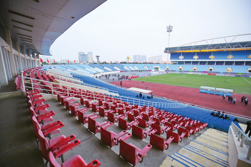 Một góc sân vận động Quốc gia Mỹ Ðình - Hà Nội. Ảnh: Như Ý