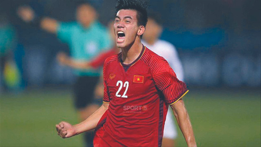 Tiến Linh tiếp tục được tin tưởng trên hàng công đội tuyển Việt Nam. Ảnh: VSI 