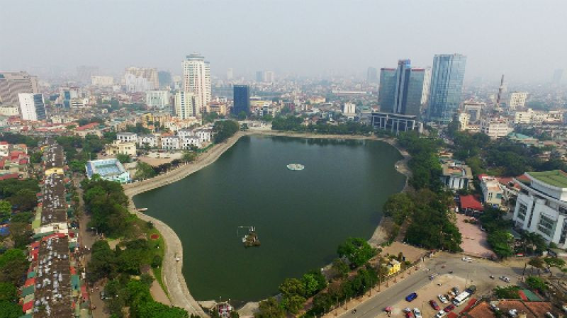 Hồ Thành Công được đề xuất lấp xây chung cư - Ảnh: Reatimes 