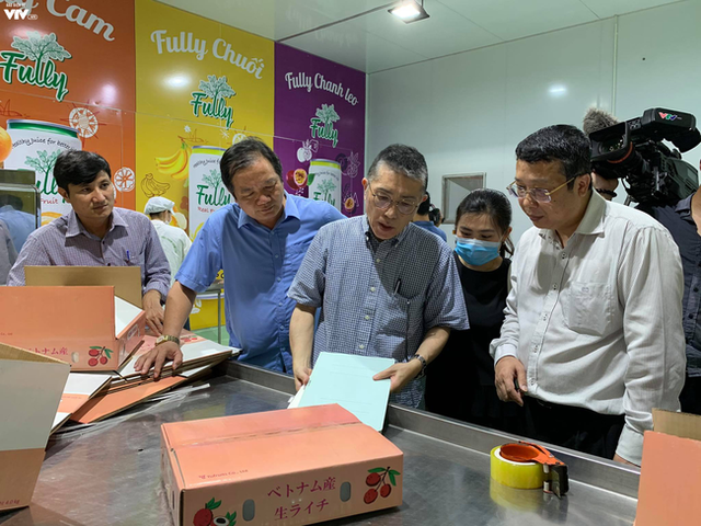 Chuyên gia Takayama Shigeaki của Nhật Bản và Cục trưởng Cục BVTV kiểm tra hệ thống xử lý khử trùng