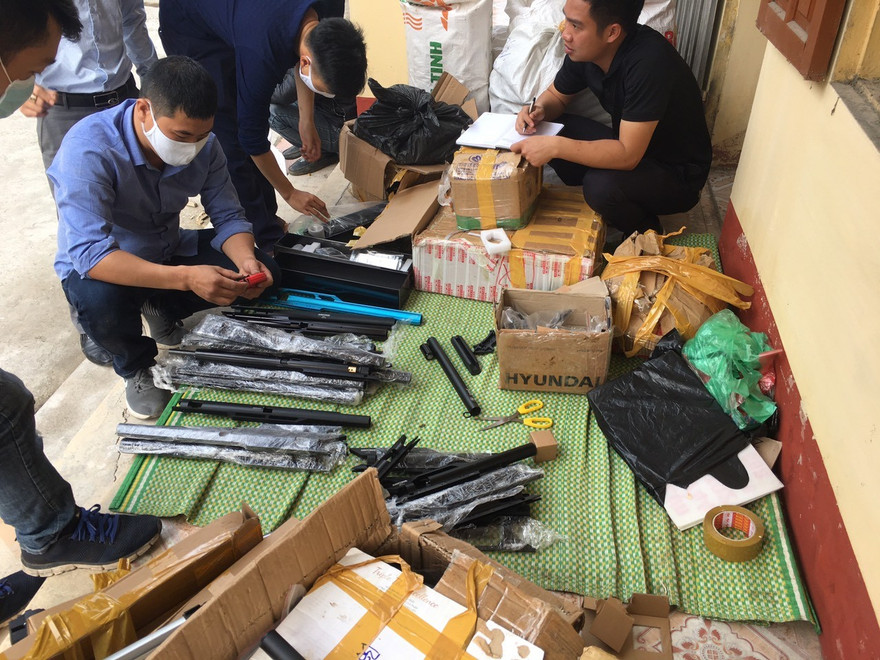 Thu giữ 300kg linh kiện vũ khí tự chế tháng 4/2020 tại Hà Nội