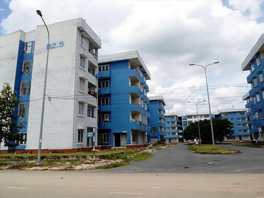 Khu tái định cư Vĩnh Lộc (huyện Bình Chánh) hoang vắng Ảnh: H.Thịnh