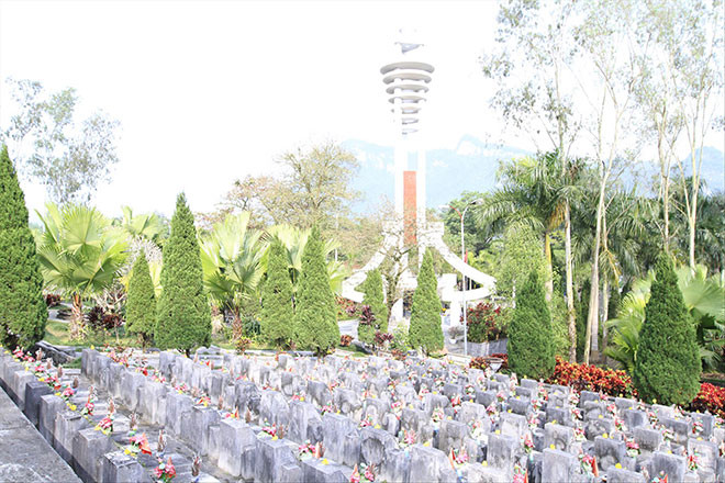 Nghĩa trang liệt sĩ Vị Xuyên. Ảnh: Trường Phong