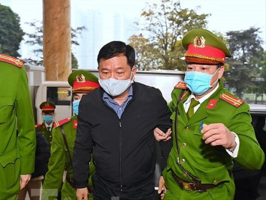 Ông Đinh La Thăng tại tòa án Hà Nội vào tháng 1/2021 