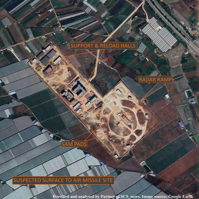 Ảnh vệ tinh từ tháng 12/2020 cho thấy một công trình với nhiều dấu hiệu của một căn cứ tên lửa đất đối không ở TP Mông Tự