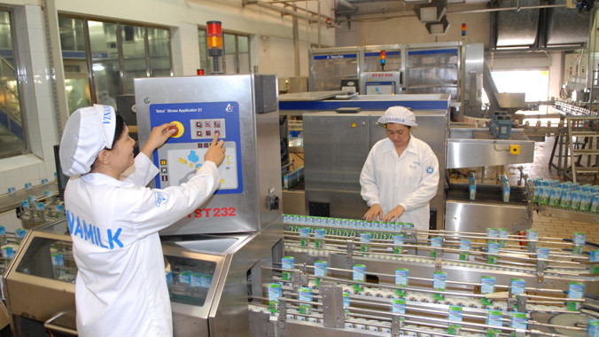 Dây chuyền sản xuất của Vinamilk.