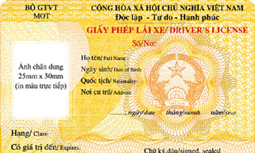 Giấy phép lái xe bằng vật liệu PET