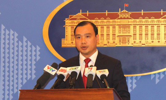 Người Phát ngôn Bộ Ngoại giao Lê Hải Bình. Ảnh: Người lao động.