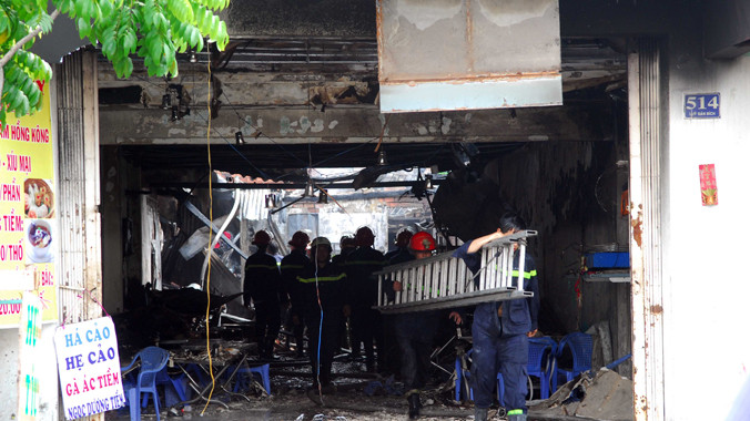 Hiện trường vụ cháy.