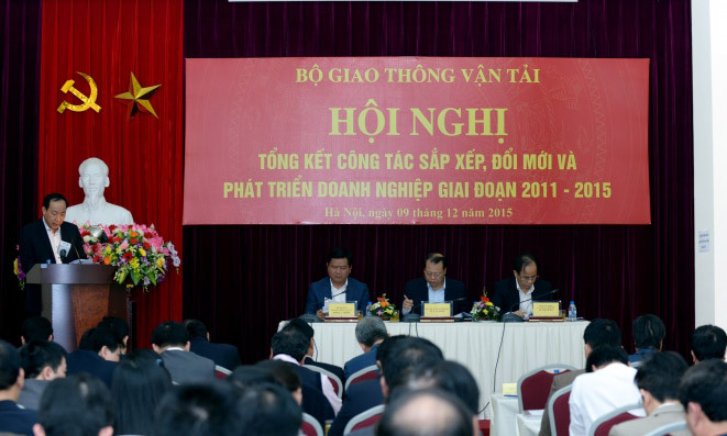 Toàn cảnh Hội nghị Tổng kết 5 năm sắp xếp đổi mới DN ngành GTVT. Ảnh: Giao thông. 