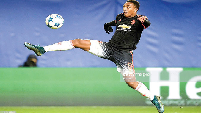 Martial góp cả công lẫn tội trong trận hoà của M.U trên đất Nga. Ảnh: GETTY IMAGES