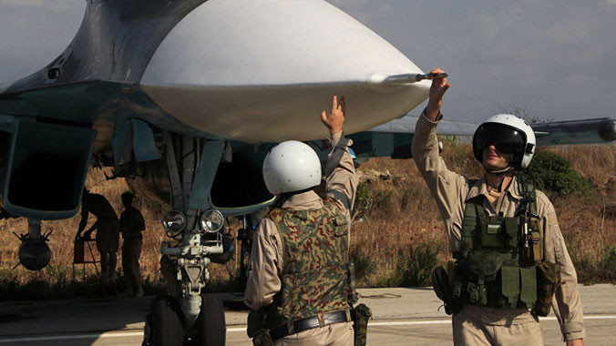 Máy bay chiến đấu Su-34 Fullback của Nga tham gia chiến dịch quân sự tại Syria. Ảnh: RT