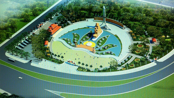 Phối cảnh khu tượng đài. Ảnh: Sáu Nghệ 