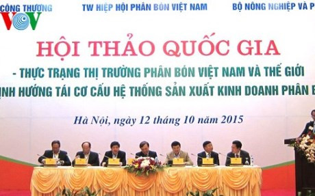 Hội thảo quốc gia về thị trường và quản lý phân bón ngày 12/10. Ảnh: VOV